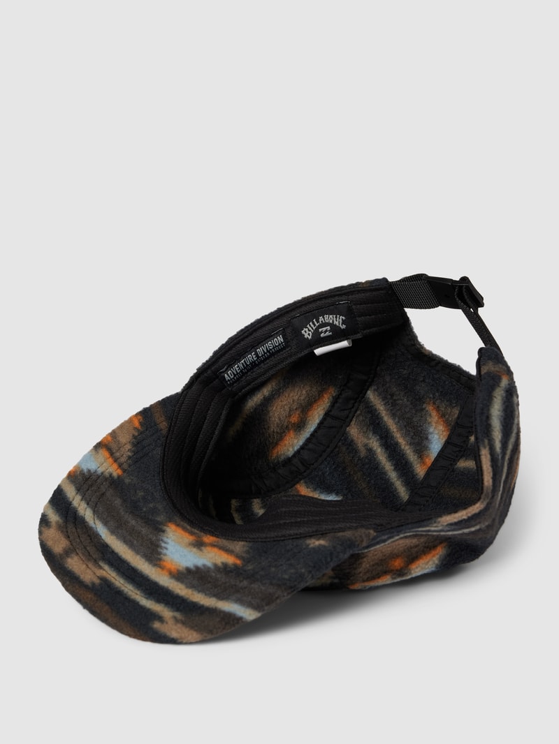 Basecap mit Allover-Muster Modell 'ADIV' in schwarz