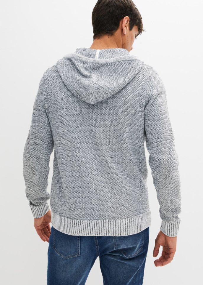 Kapuzen Strickjacke mit recycelter Baumwolle