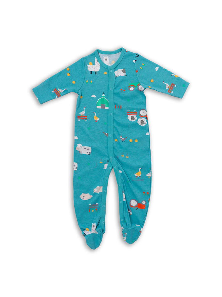 Schlummersack Bio Baby-Schlafanzug langarm 2er Pack in Blau günstig kaufen