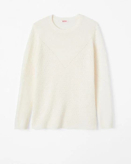 Pull maille ajourée et point fantaisie Thermolactyl