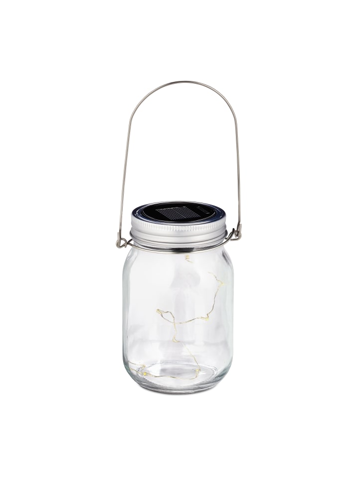 relaxdays 2x Solarglas in Transparent günstig kaufen onesize