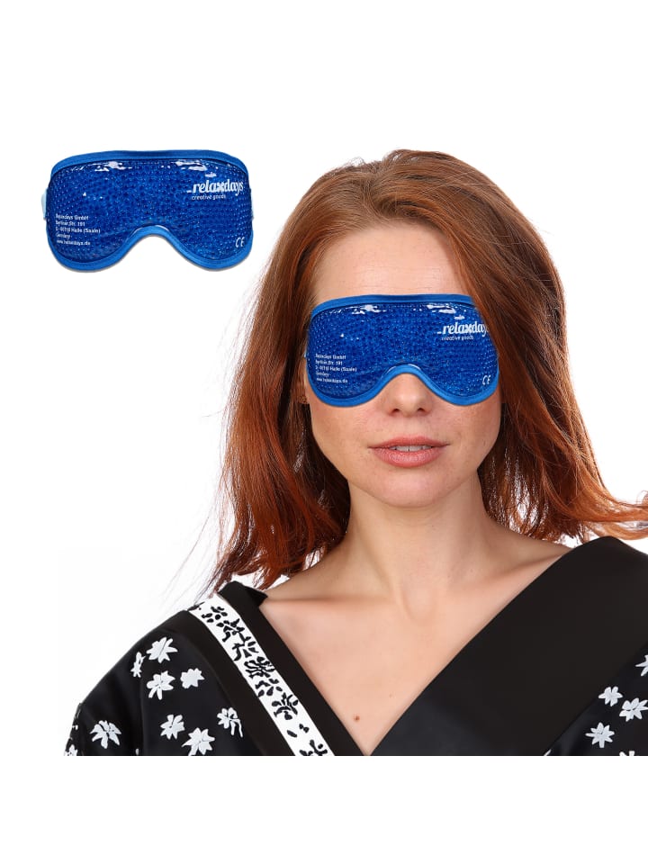 relaxdays 2 x Augenmaske in Blau günstig kaufen onesize