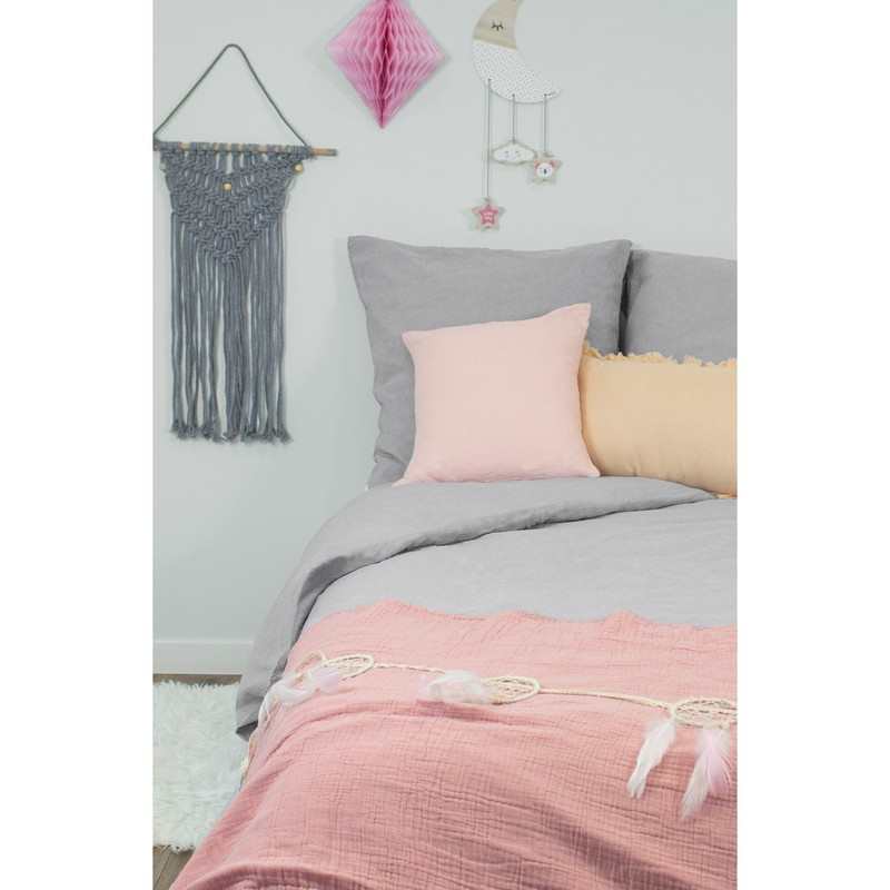 Housse de Couette Enfant en Lin et Coton Bio + taie d'oreiller
