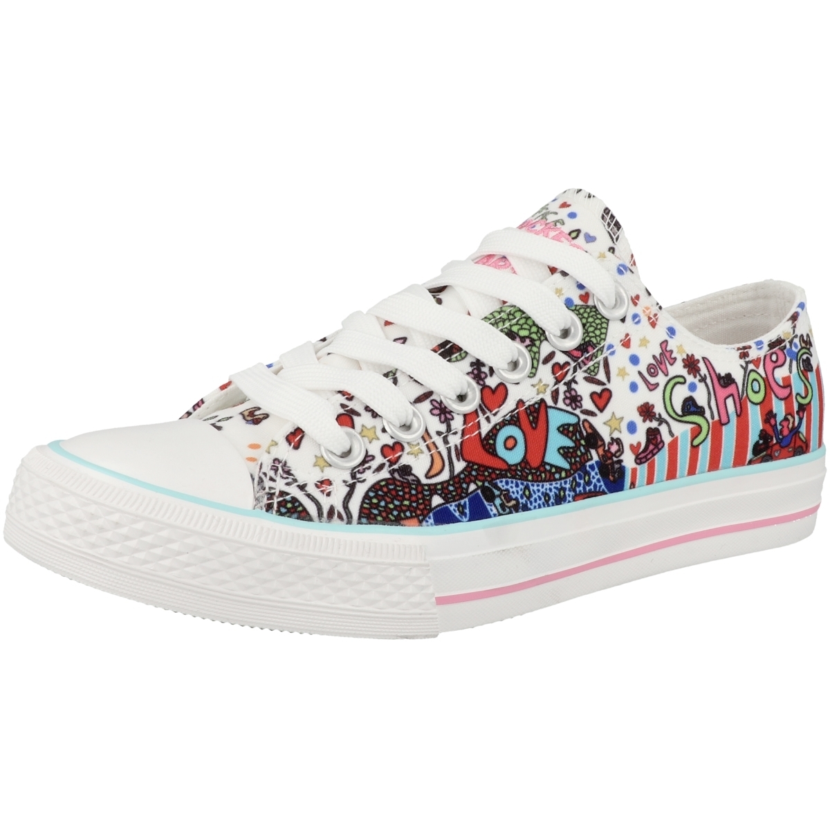 Dockers by Gerli 38AY696 X Art Limited Edition Sneaker Low weiss