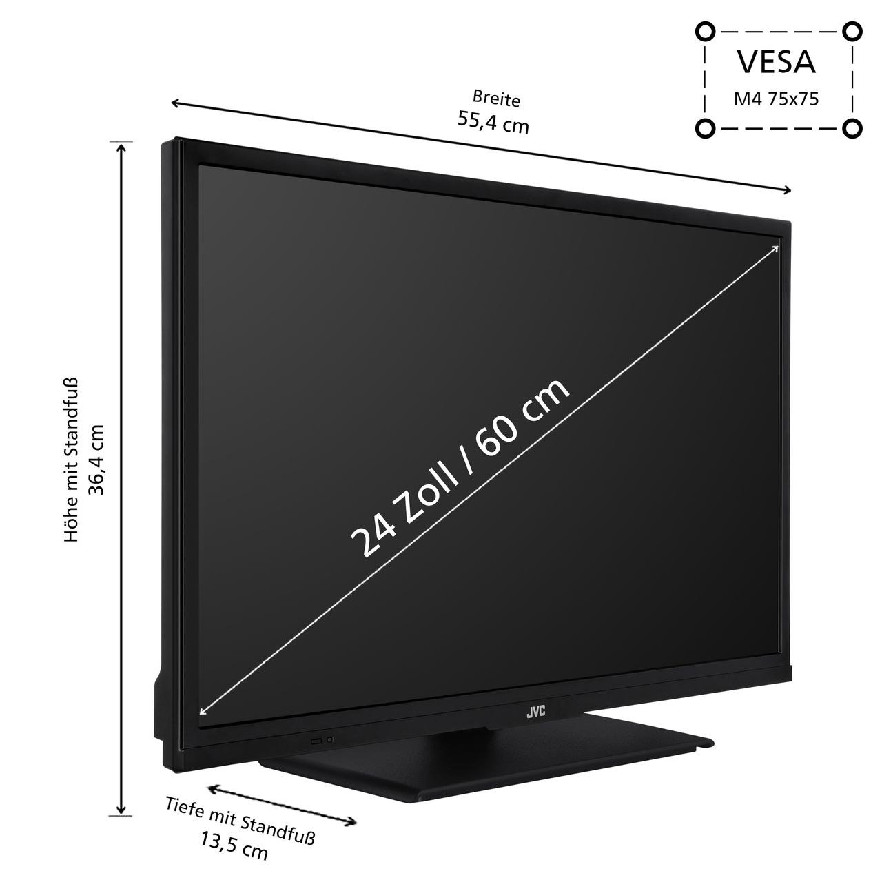 JVC JVC Fernseher 24 Zoll Smart TV (HD-Ready, HDR, Triple-Tuner)