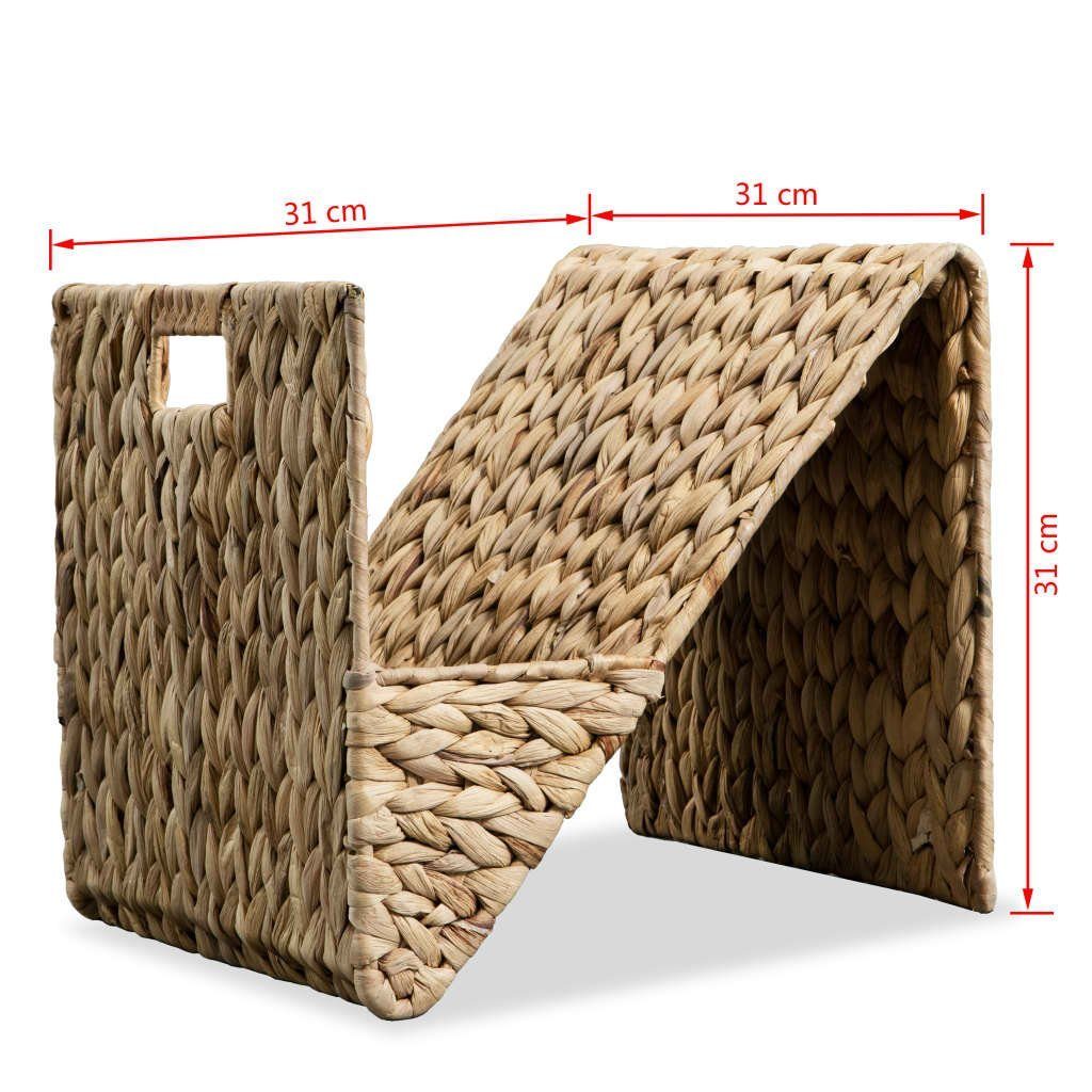 vidaXL Zeitungsständer Zeitschriftenhalter 31 x 31 x 31 cm Wasserhyazinthe