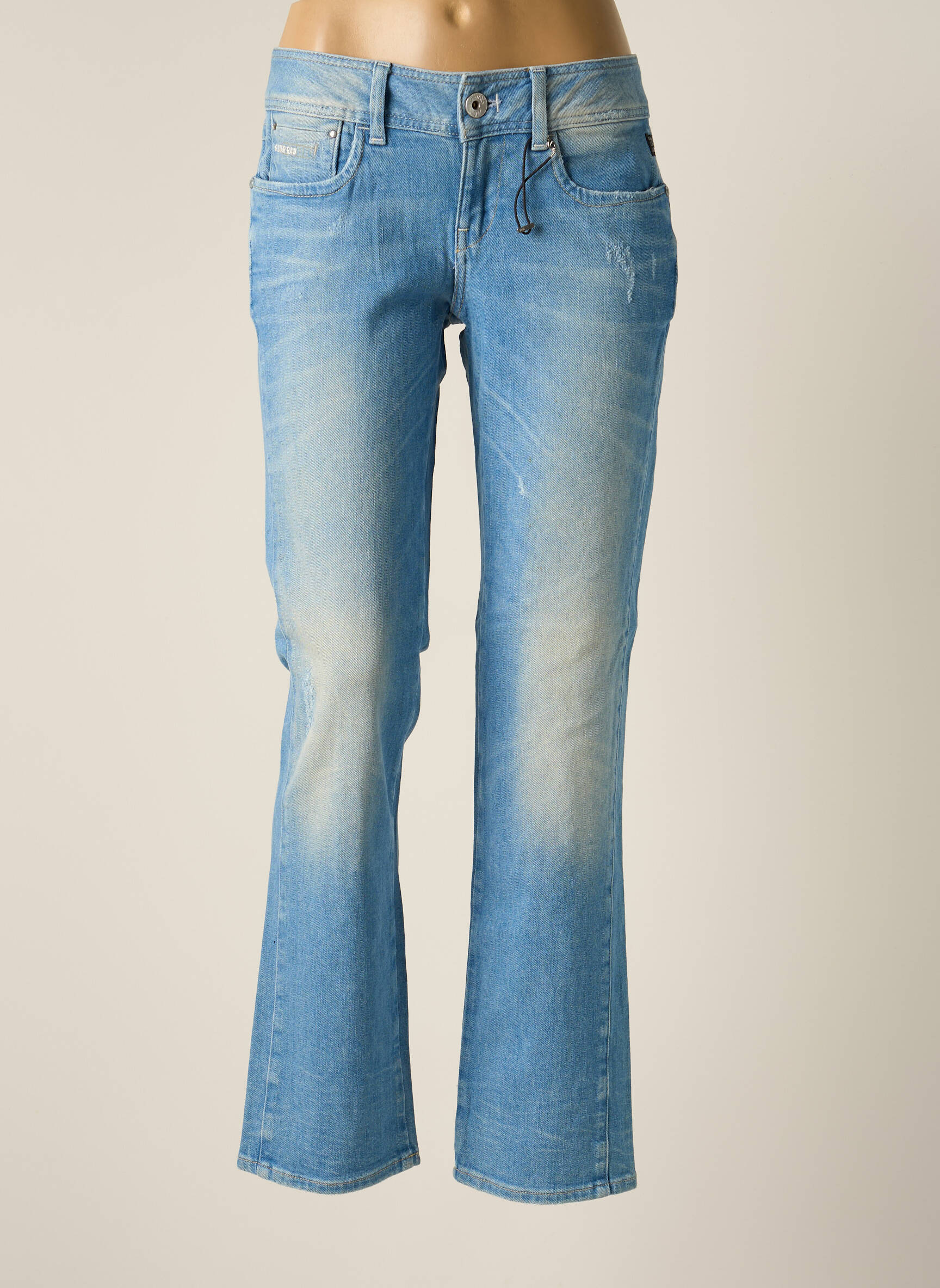 G Star Jeans Coupe Droite Femme couleur bleu