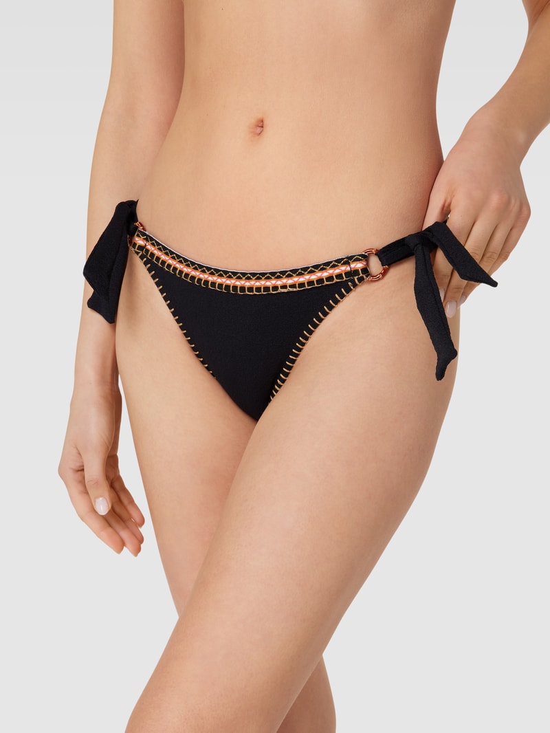 Bikini-Slip mit Strukturmuster Modell 'SIMA' in schwarz