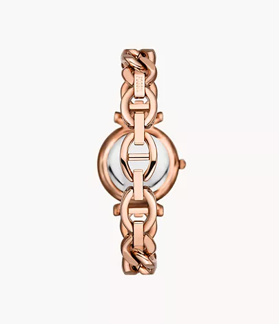 Fossil Uhr Carlie 3-Zeiger-Werk Edelstahl roségoldfarben