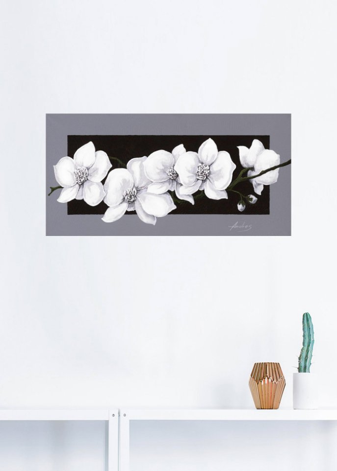 Wandsticker mit Orchideen