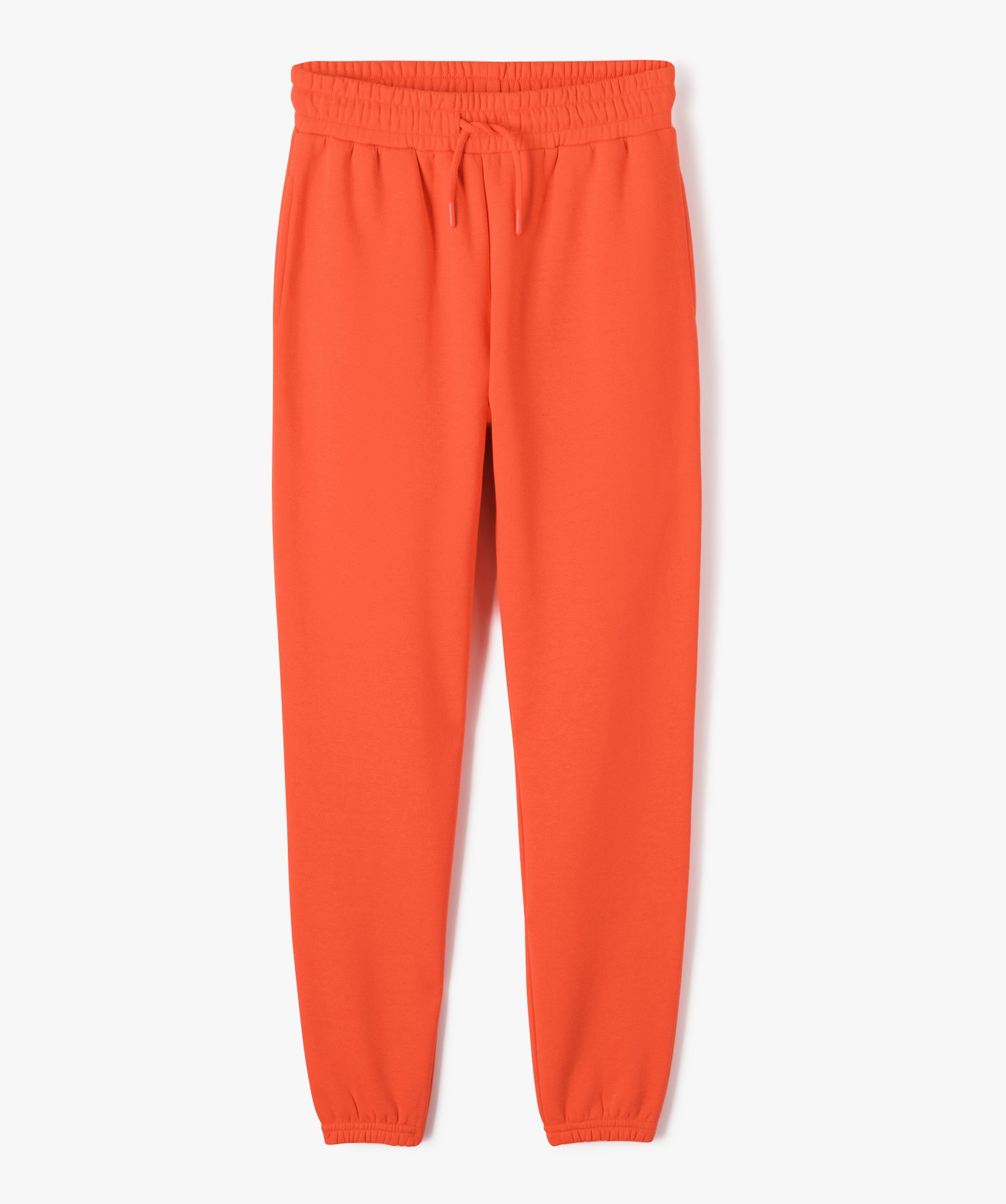 Pantalon de jogging fille avec intérieur molletonné orange | GEMO