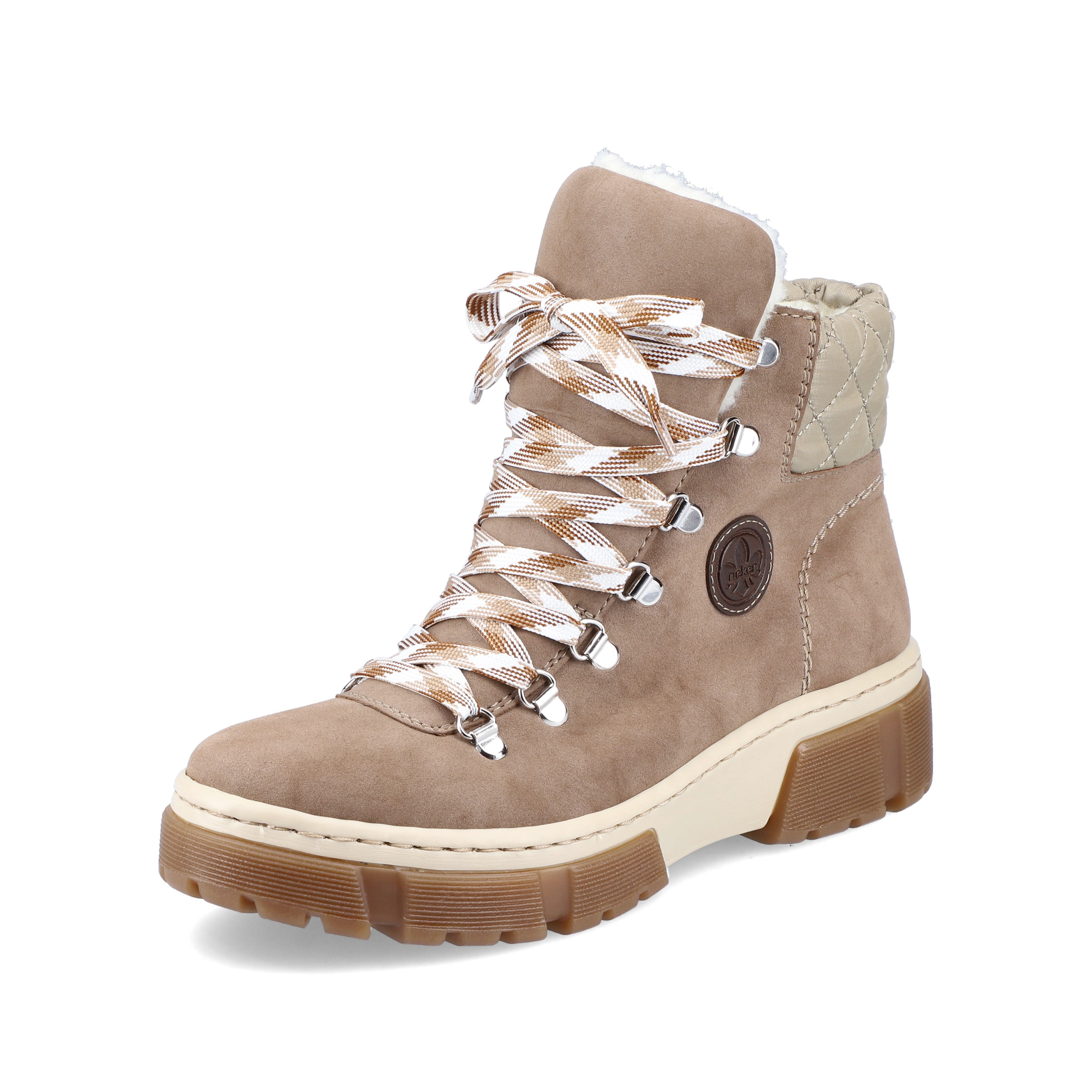 Rieker Damen Schnürstiefel braunbeige