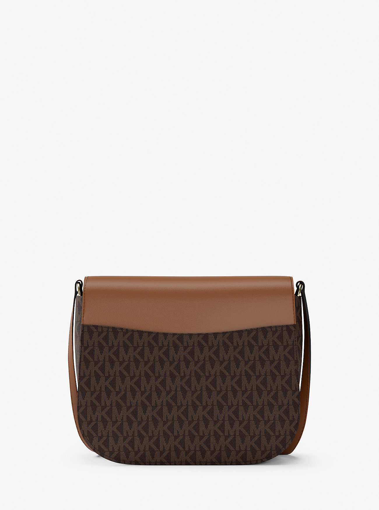 Emilia Liten Signature Logo Saddle Skulderveske - BRN/ACORN