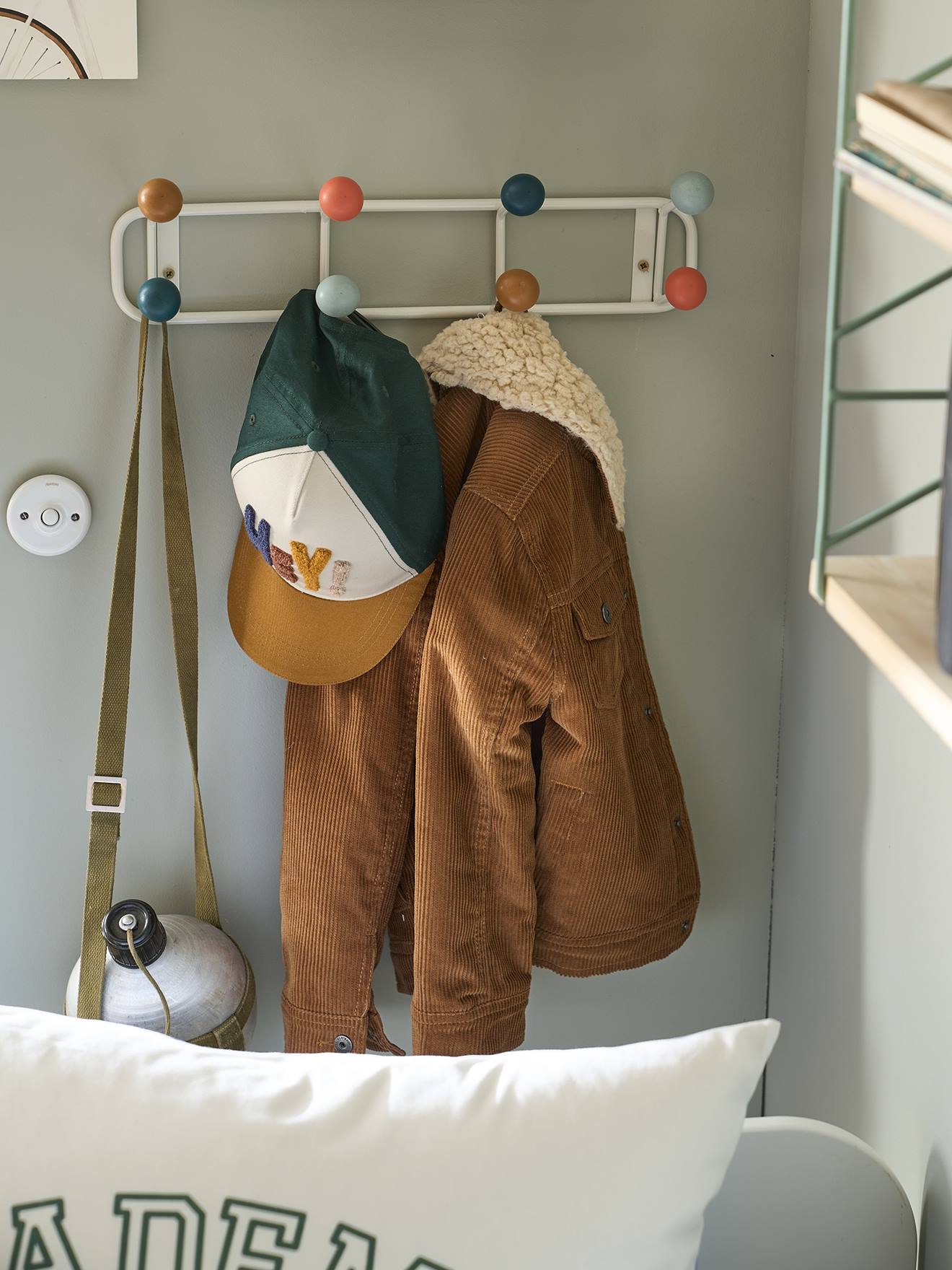 Porte-manteau Sixties blanc/multicolore