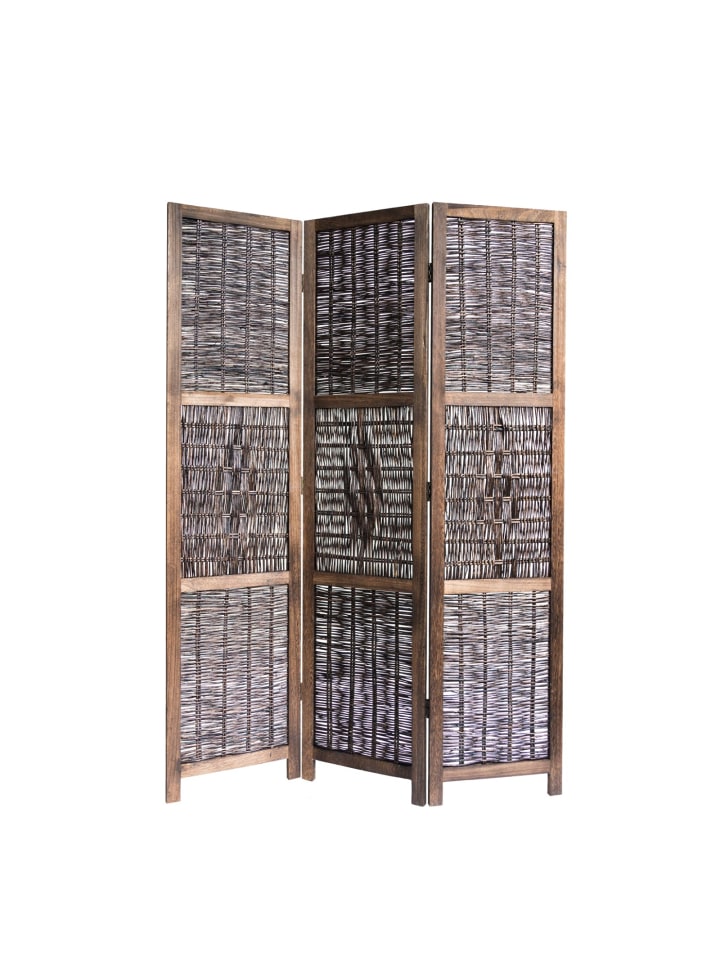 Homestyle4u 3-tlg. Paravent in Braun 120x170 günstig kaufen onesize
