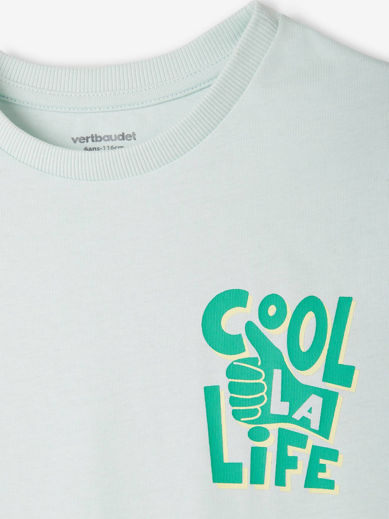 Tee-shirt motif garçon menthe