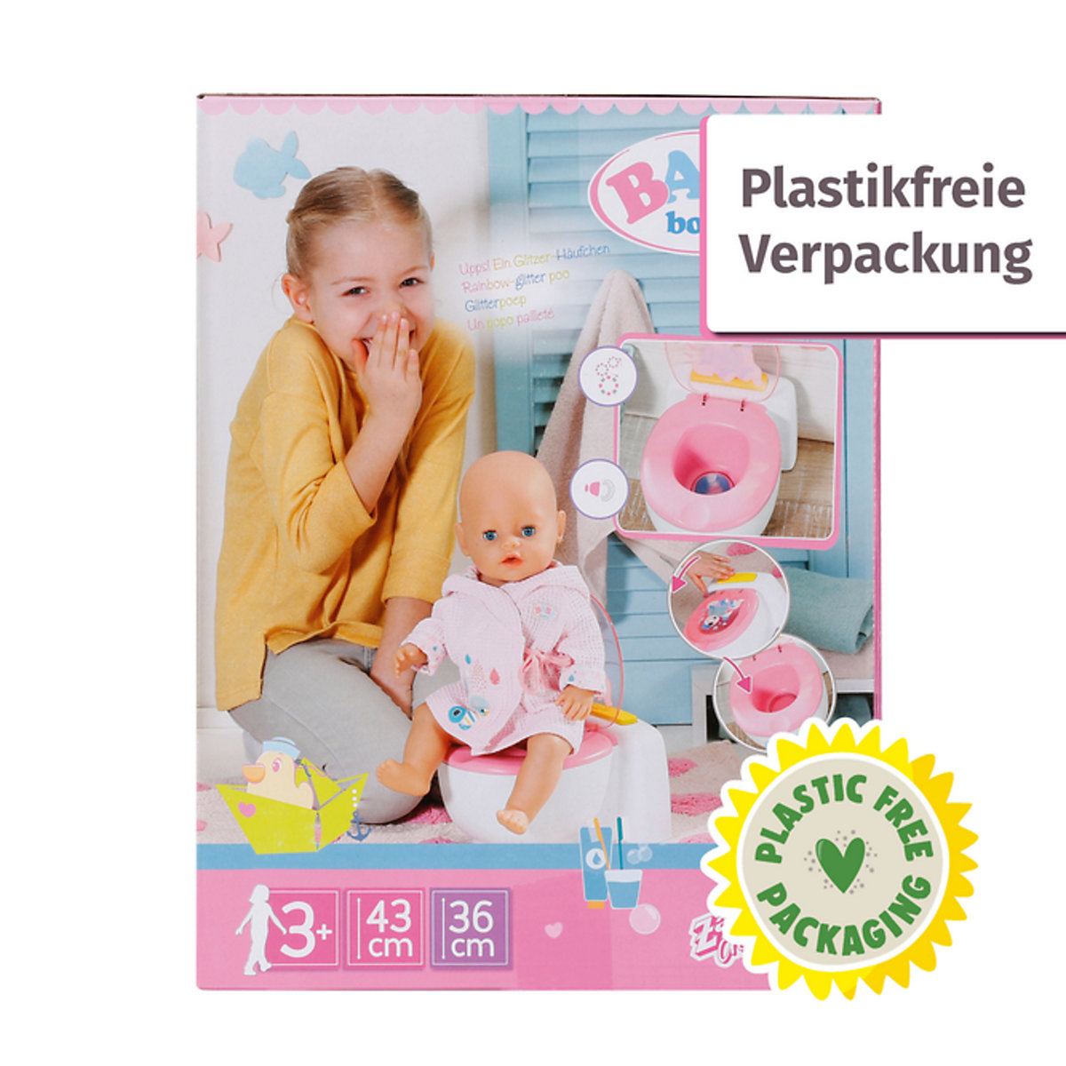 BABY born® 828373 Bath Toilette 43 cm
