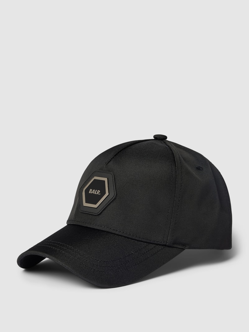 Basecap mit Label-Detail Modell 'Classic Hexagon Logo' in schwarz