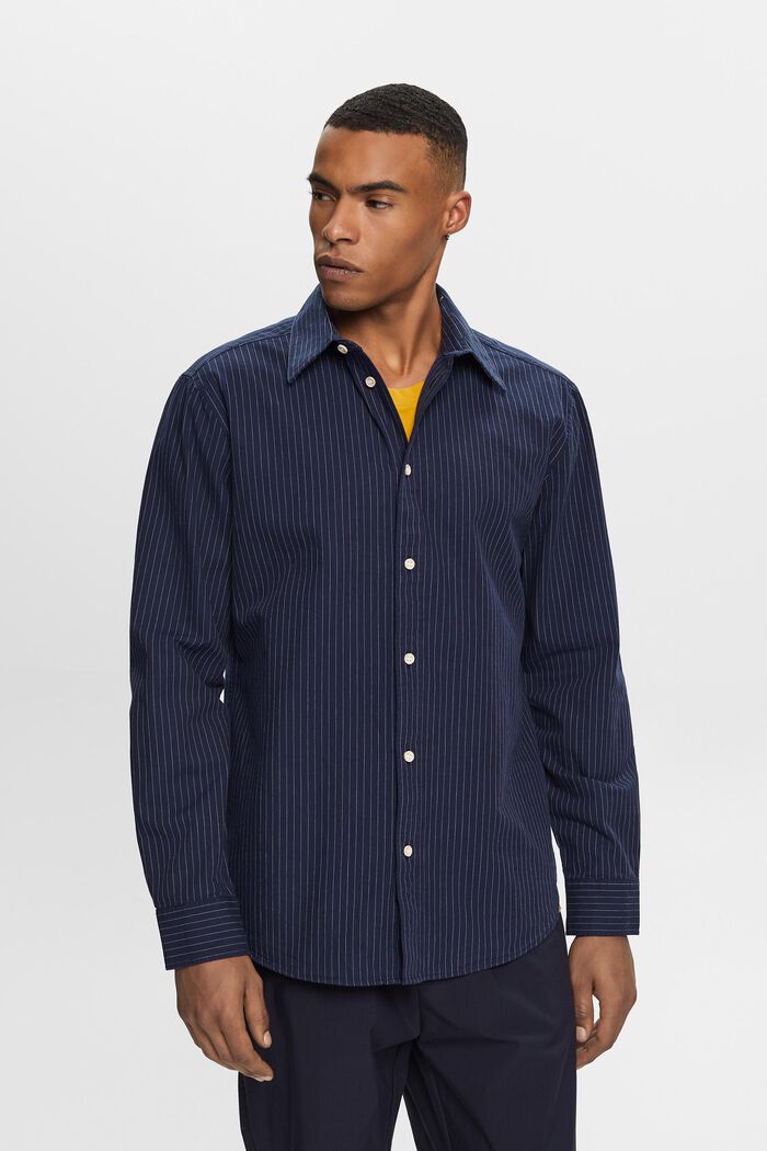Twill-Hemd mit Nadelstreifen, 100 % Baumwolle