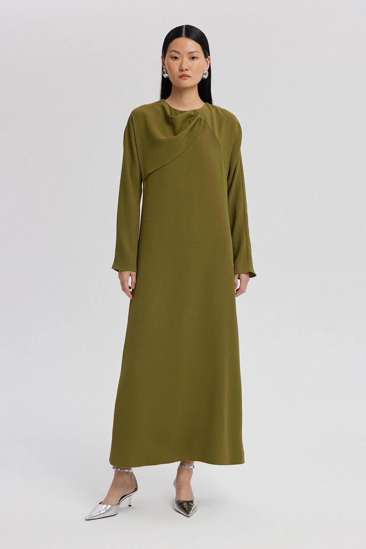 Touché Privé  Kleid - Khaki - A-Linie