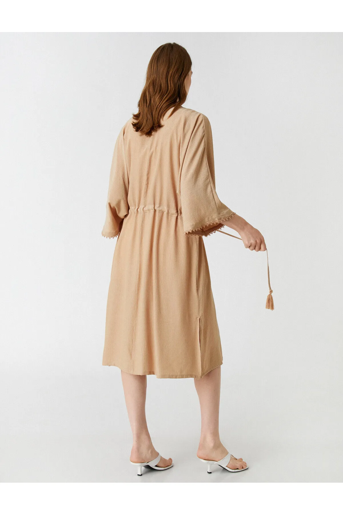 Koton  Kurzärmliger Kimono mit Bindedetail