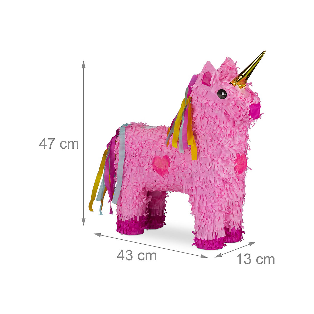 4-tlg. Pinata Set Einhorn
