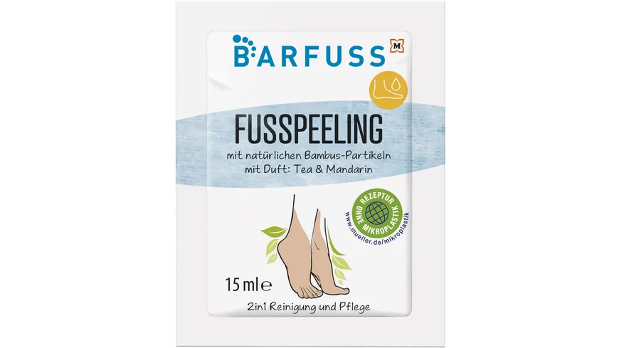 BARFUSS Fusspeeling mit Bambus-Partikeln 15 ml