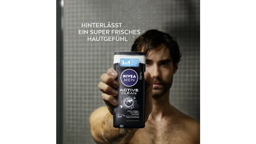NIVEA MEN Duschgel Active Clean 3 in 1 250 ml