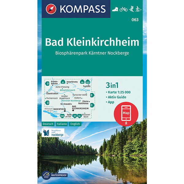 KOMPASS WANDERKARTE 063 BAD KLEINKIRCHHEIM
