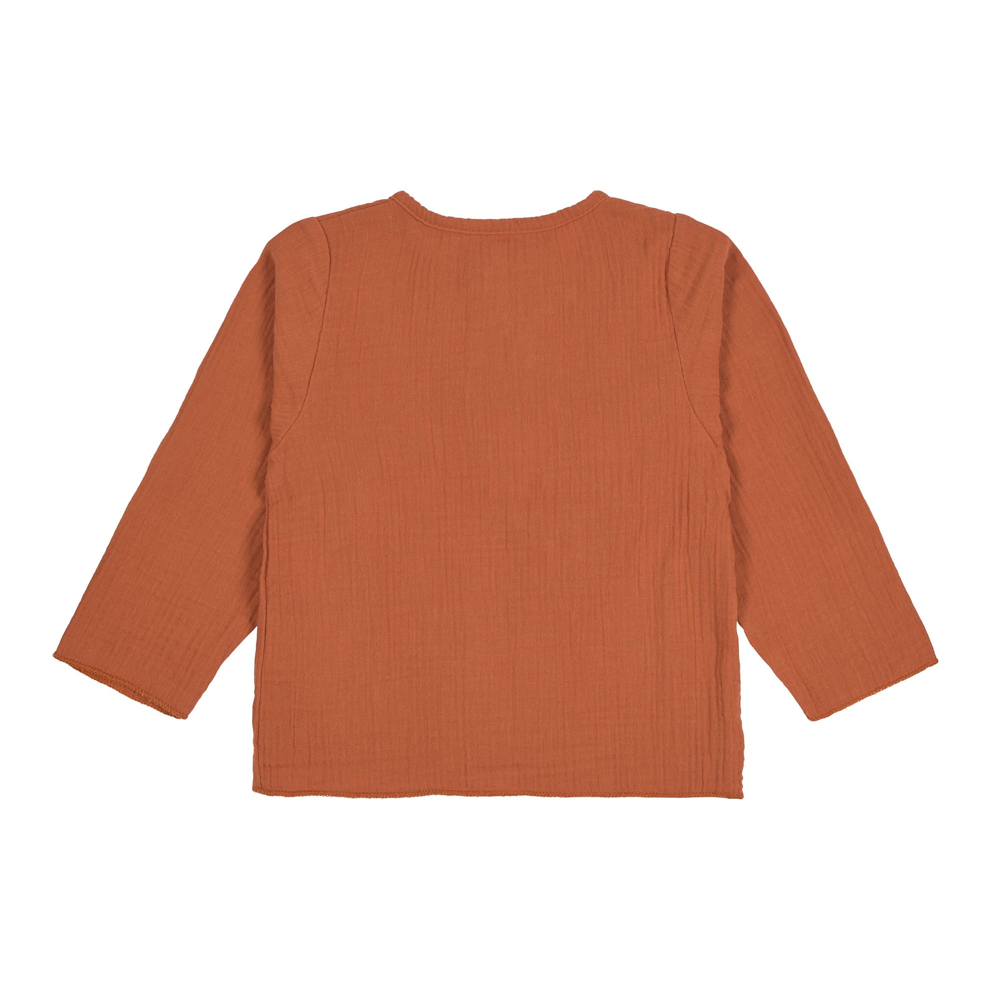 Baby Langarmshirt - Bio Baumwolle, Rostrot