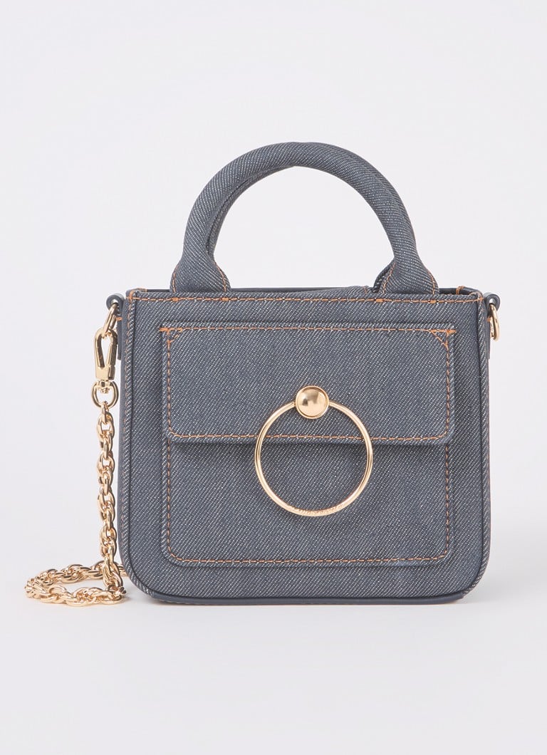 Geantă mini din piele Claudie Pierlot Anouck, cu curea de umăr detașabilă.