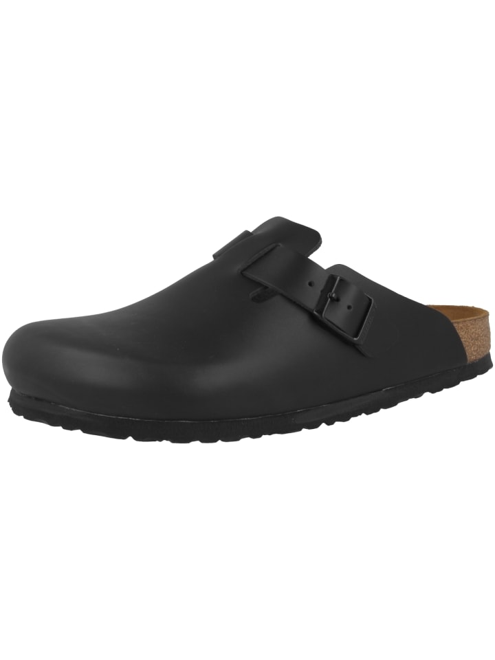 Birkenstock Clogs Boston Naturleder normal in schwarz günstig kaufen