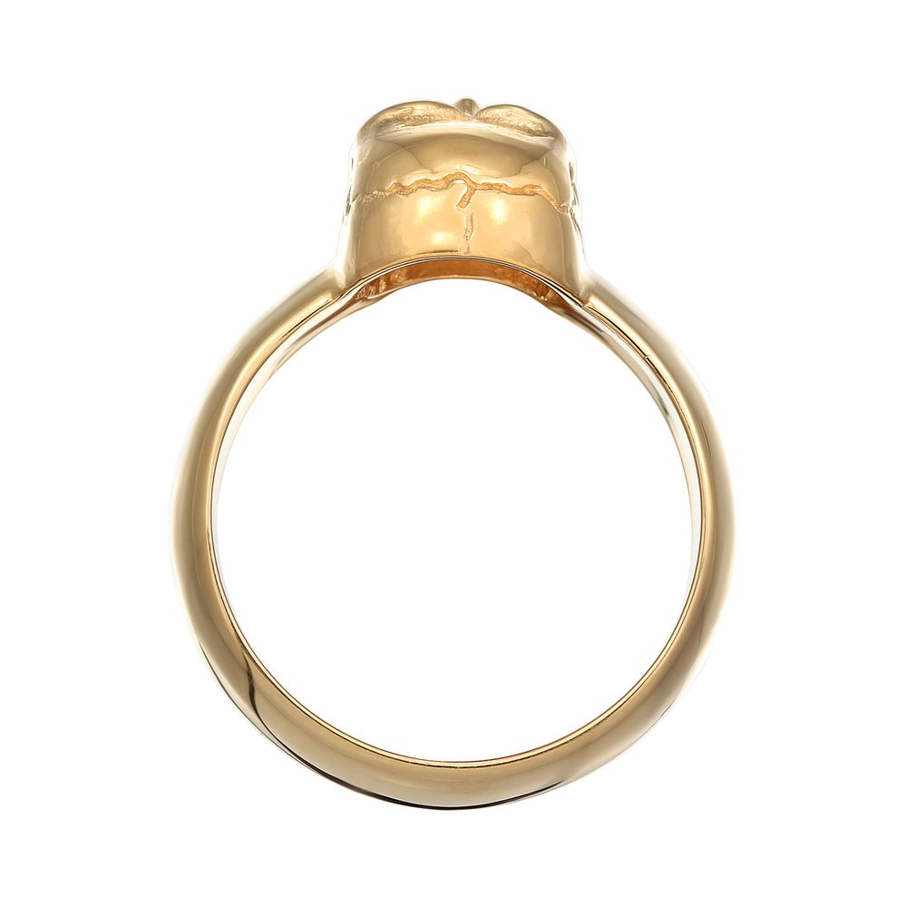KUZZOI KUZZOI Bague Hommes Sceau Tête de mort oxydée en argent sterling 925 Bague