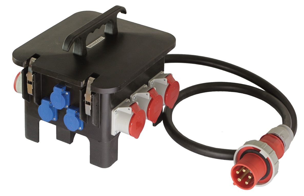 Schwabe 60561 CEE mobil strømforsyning M6 400V/63A IP44 H07RN-F5G16 2m