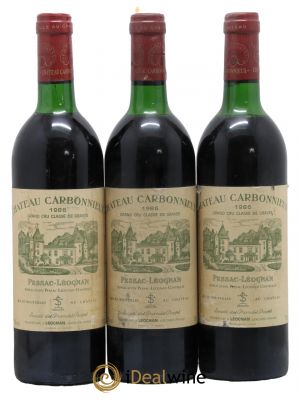 Château Carbonnieux Cru Classé de Graves  1986 - Lot de 3 Bouteilles