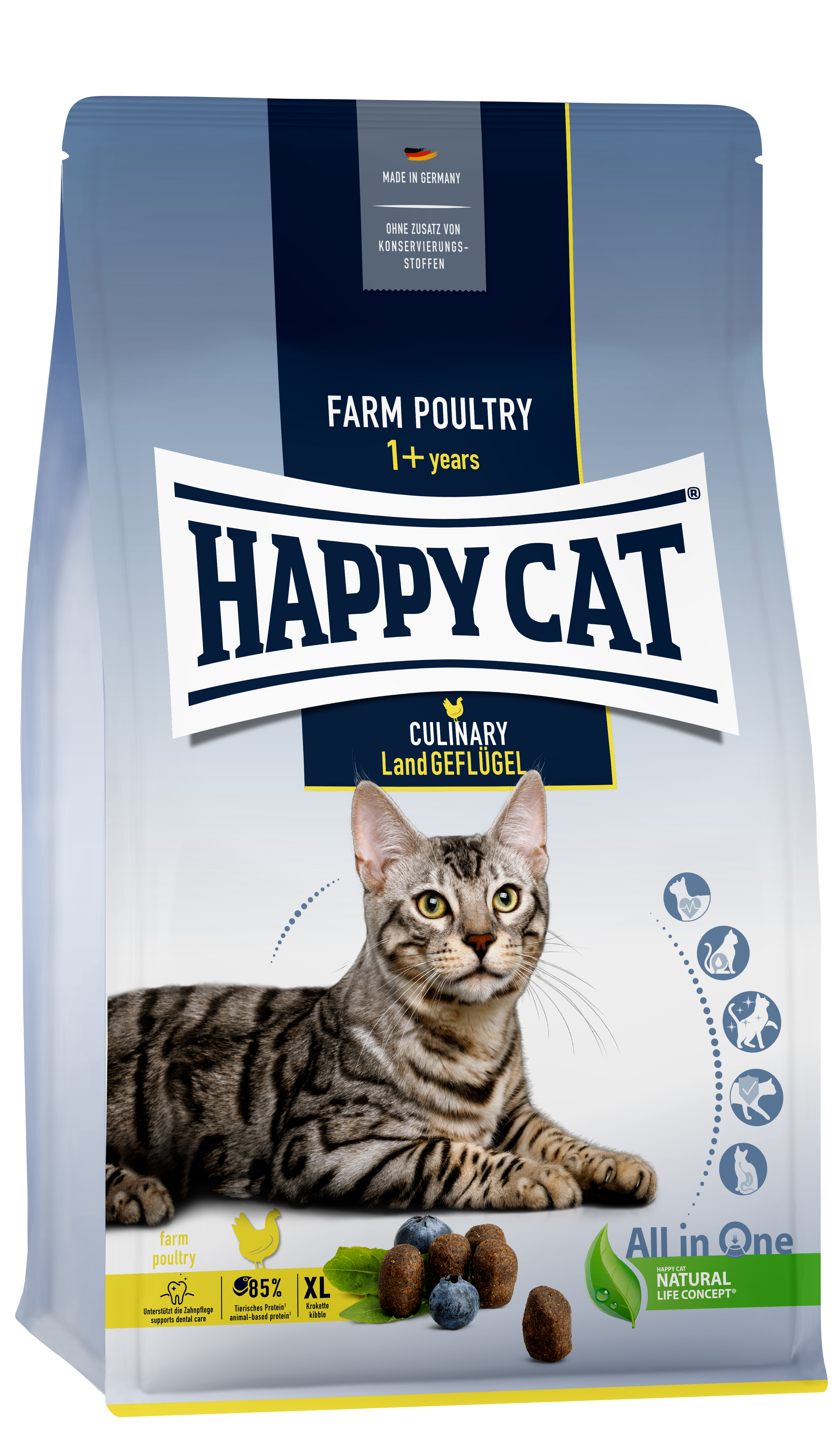 HAPPY CAT Trockenfutter HAPPY CAT Culinary Adult Land Geflügel 4 kg