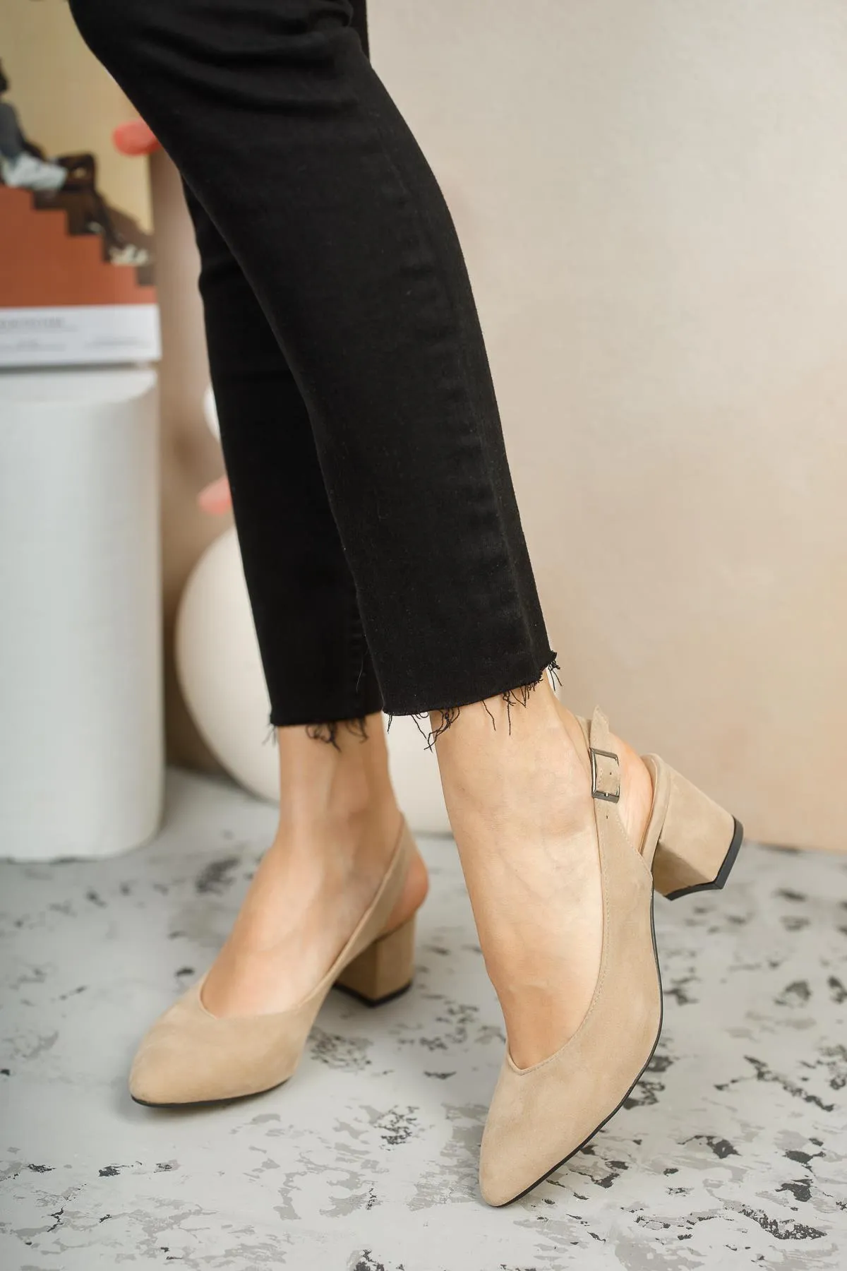 MUGGO  Gzhw711 Garantiert Damen-Schuhe mit offenem Rücken, klassischer Alltagsstil, stilvolle und bequeme Schuhe mit Absatz