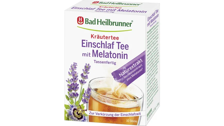 Bad Heilbrunner Einschlaf Tee mit Melatonin im Stick tassenfertig 10 g