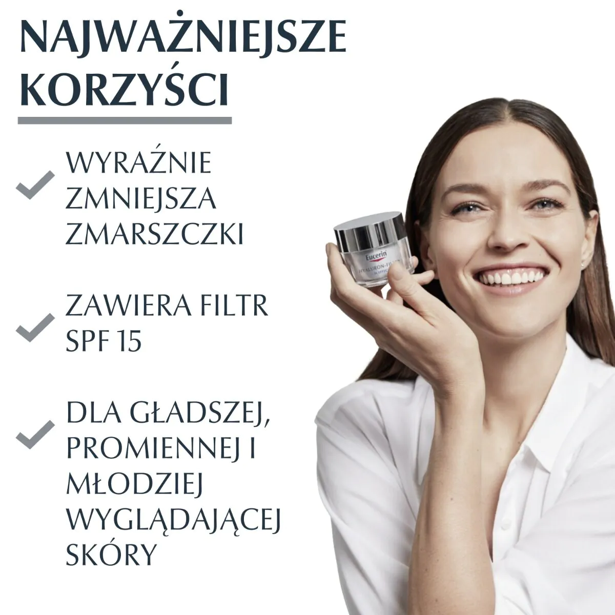Eucerin Hyaluron Filler dnevna krema SPF 15 za suhu kožu