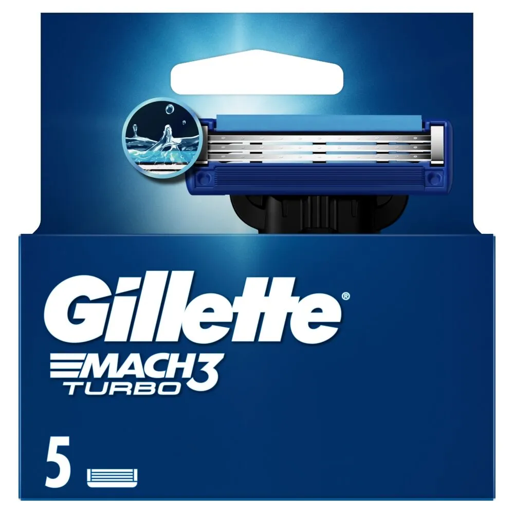 Gillette Mach3 Turbo кертриџи за бријање, 5 ком.