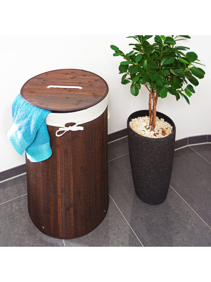 relaxdays 2x Wäschekorb in Braun/ Weiß - Je 80 l günstig kaufen onesize