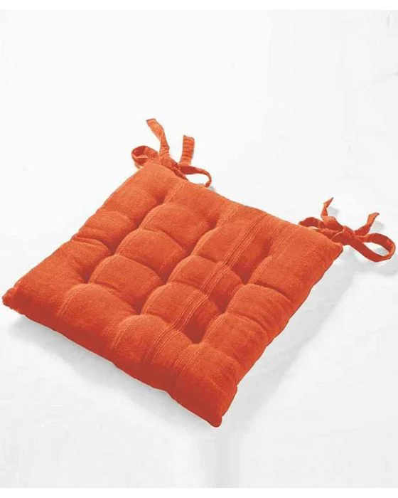 Lot de 2 galettes de chaise unies et rayées