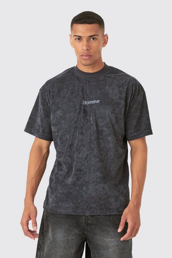 Oversize Frottee Homme T-Shirt