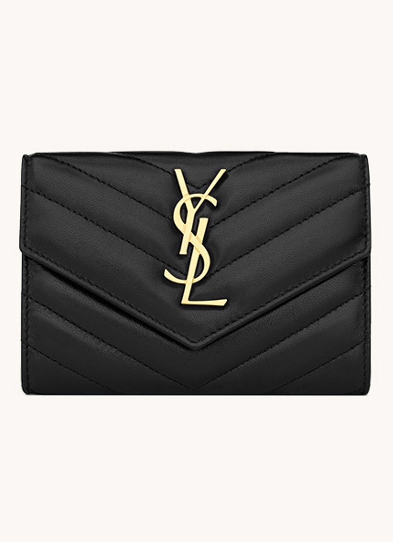 Saint Laurent Cassandre Matelassé Small Envelope -lompakko tikattua vasikannahkaa