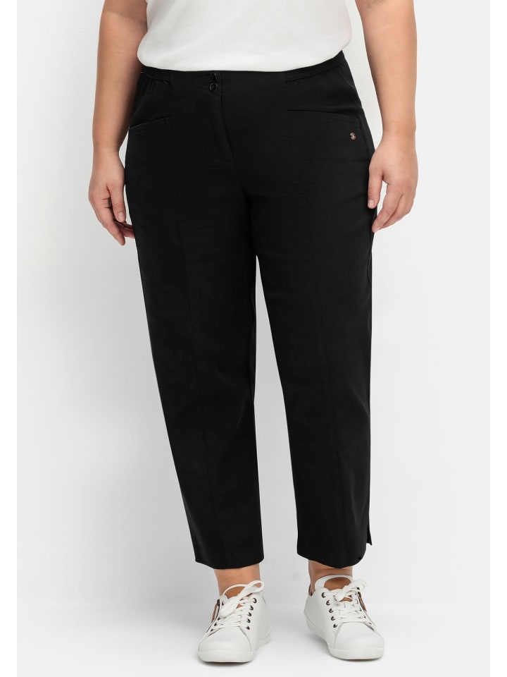 sheego Twillhose in schwarz günstig kaufen