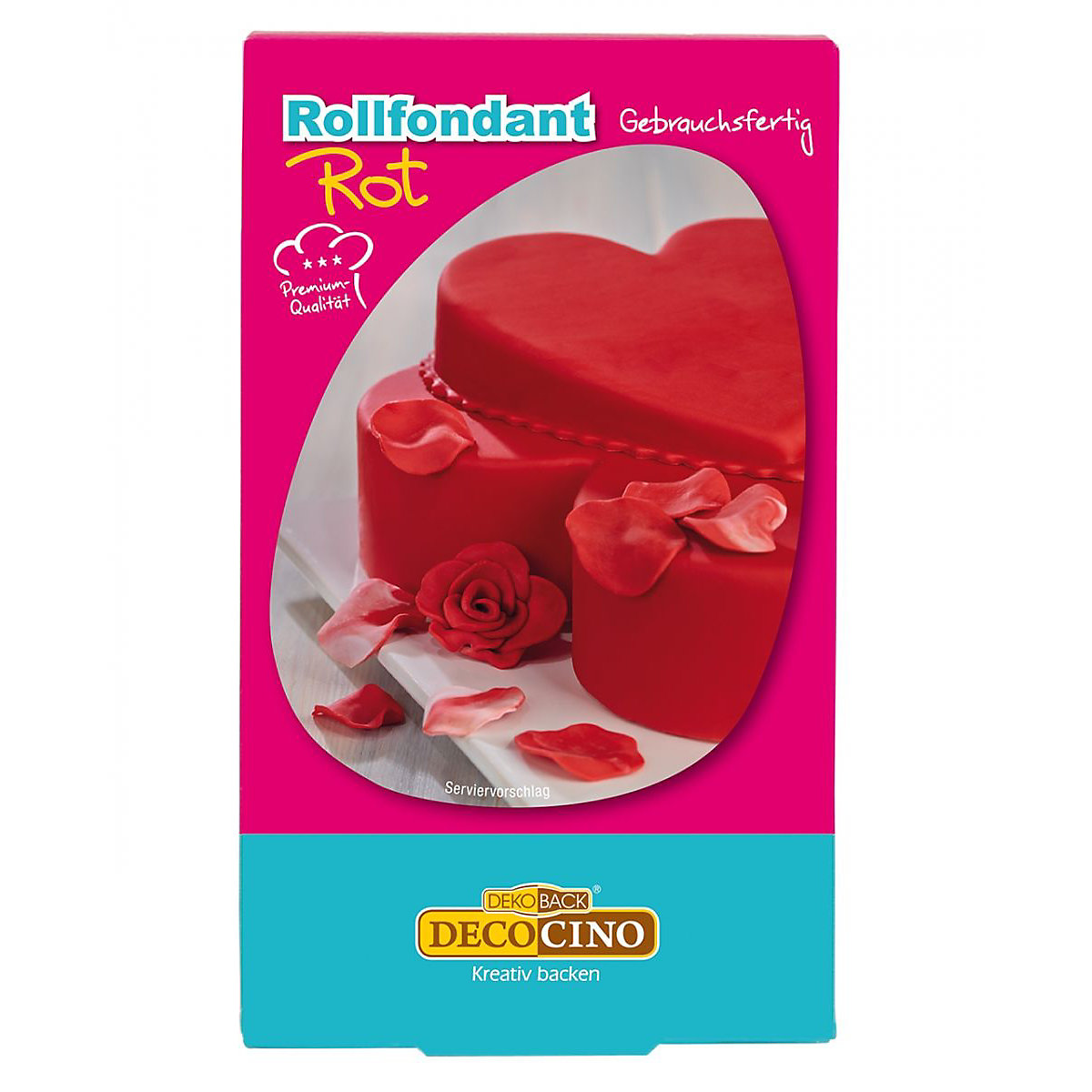 250 g roter Rollfandant zum dekorieren von Hochzeits-Torten & Halloween-Kuchen Backzubehör