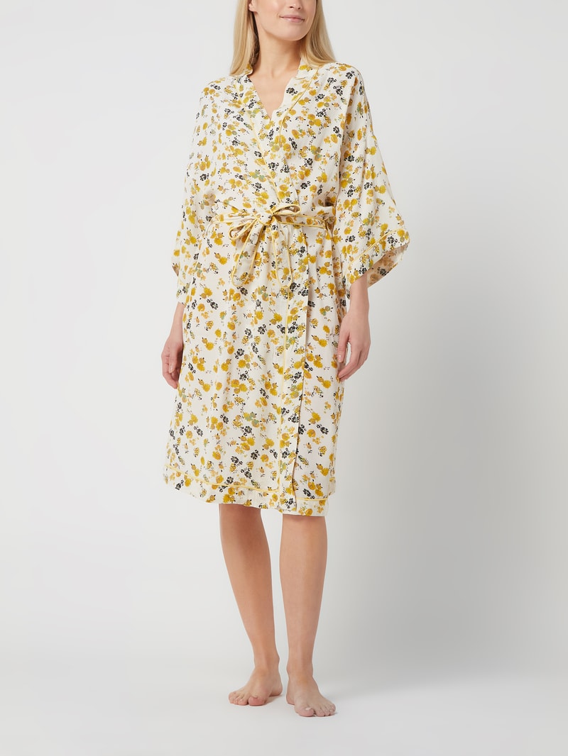 Kimono aus Viskose Modell 'Eloisa' in hellgelb