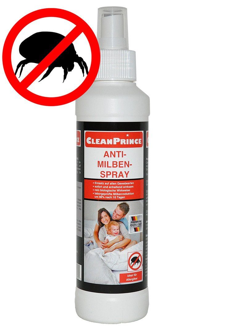 CleanPrince Anti-Milben-Spray Bett- & Hausstaubmilben Reinigungsspray (Bettwanzen Bettmilben)