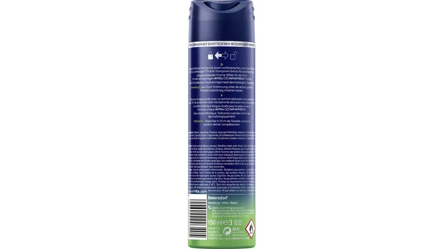 NIVEA MEN Deo Spray Fresh Sensation Anti-Transpirant 150 ml