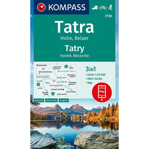 KOMPASS WANDERKARTE  HOHE TATRA